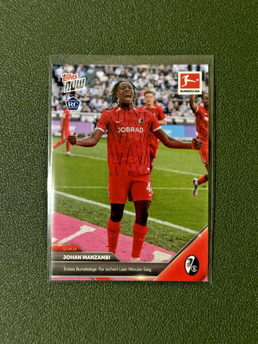 Topps now johan manzambi - manzambi,